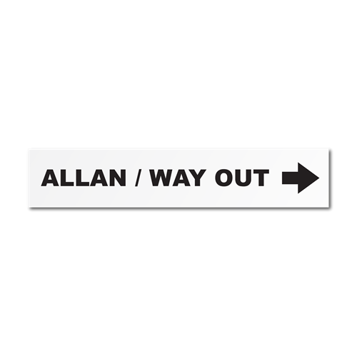Show details for Allan | Way Out Sign (right)